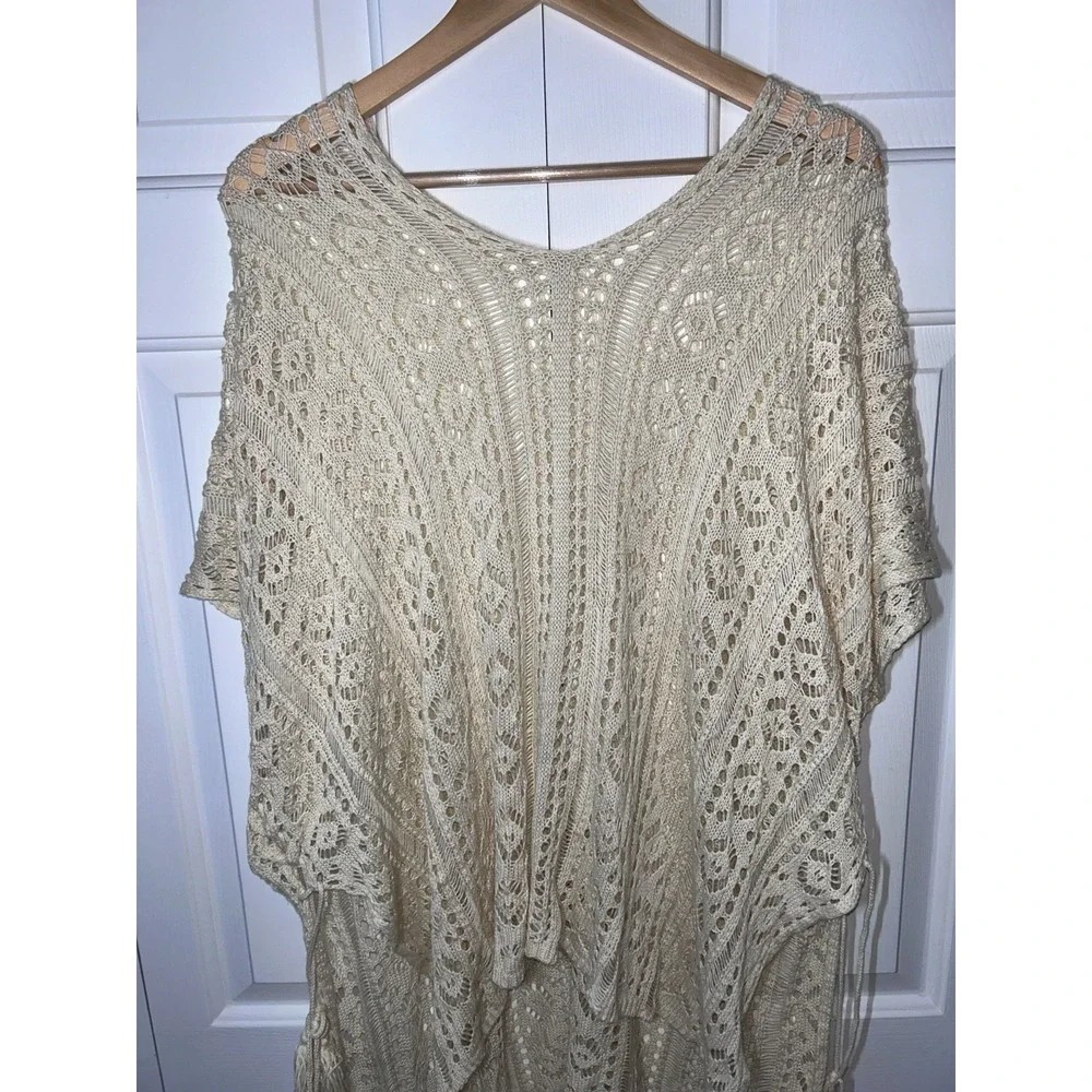 Womens‎ Crochet Cover Up Swim Top One Size Pool Beach Boho Festival